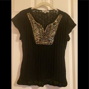 EUC Zba lightweight knit sweater with bling.